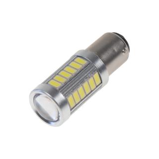 x dopredaj LED BAY15d (dvojvlákno) biela, 12-24V, 33LED/5730SMD so šošovkou