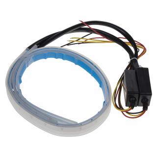 x LED pásik, dynamické blinkre oranžová / pozičné svetlá biela, 45 cm
