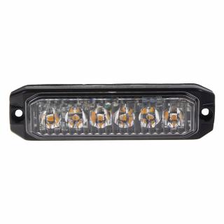 x PROFI SLIM výstražné LED svetlo vonkajšie, oranžové, 12-24V, ECE R65