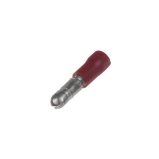 Zástrčka kruhová 4,0 mm červená, 100 ks