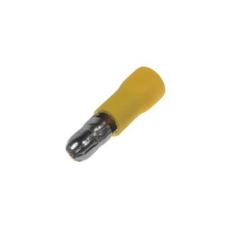 Zástrčka kruhová 5,0 mm žltá, 100 ks