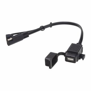 Zásuvka s panelom nabíjacia 1x USB vodeodolná, 136cm