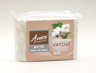 Vat.tyčinky Natur 200 (náhradná náplň), biodegradovateľné