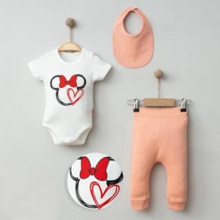 Dětský set Minnie Mouse Láska - růžový Velikost: 9 mes. (74 cm)