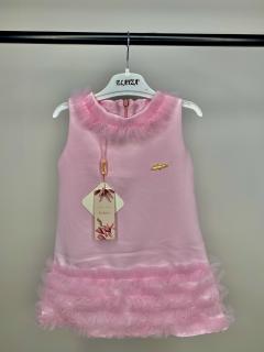 Dívčí šaty s jemným tylem - Pink Velikost: 2r. (92 cm)