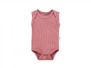 Kojenecké body - Pink s krátkým rukávem Velikost: 12-18 mes. (80 cm)