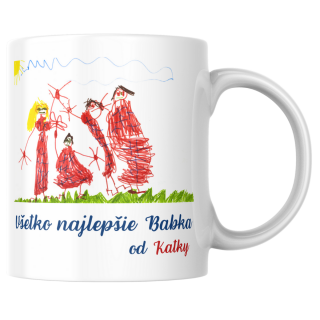 Hrnček s kresbou a blahoželaním