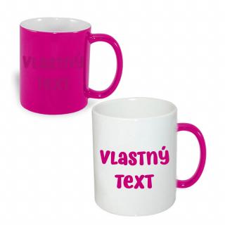 Hrnček s vlastným textom meniaci farbu - ružový
