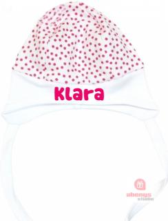 kojenecká čiapka BABY - s menom DOTS Veľkosť: 68