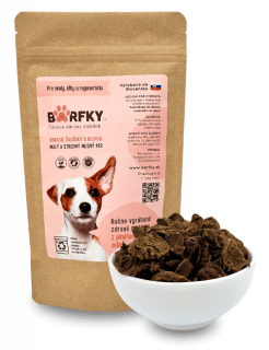 KURACIE ŽALÚDKY S KELPOU - MALÉ KÚSKY - Pre svaly, kĺby a regeneráciu Hmotnosť: 50 g