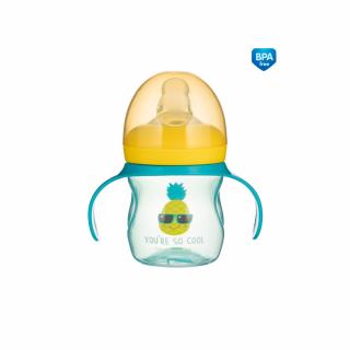 Canpol babies Cvičný pohár so silikónovým náustkom 150 ml SO COOL tyrkysový