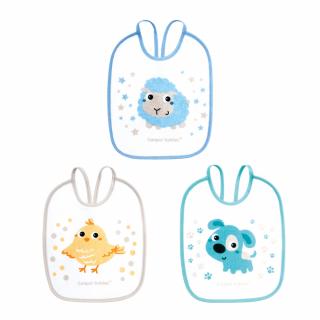 Canpol babies Súprava nepremokavých bavlnených podbradníkov 3 ks BUNNY&COMPANY