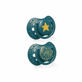 LOVI Dynamický utišujúci cumlík 0-3m 2ks Stardust Green