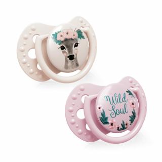 LOVI Dynamický utišujúci cumlík 3-6m 2ks Wild Soul girl