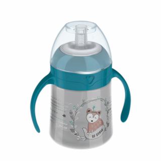 LOVI Prvý netečúci hrnček so slamkou so závažím STRAW BEGINNER 150ml 6m+ Indian Summer