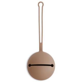 Mushie silikónové púzdro na cumlíky - Natural