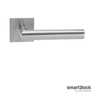 Griffwerk Lucia Piatta S Quattro smart2lock kľučka na tenkej rozete uzamykateľná IN Orientácia: Ľavá, Povrch: nerez matná (IN, E), Typ: WC -…