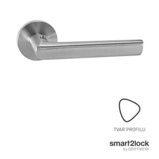Griffwerk Tri 134 Professional smart2lock kľučka na rozete uzamykateľná IN Orientácia: Ľavá, Povrch: nerez matná (IN, E), Typ: WC - uzamykateľné