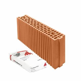 Wienerberger Porotherm 11,5 Profi brúsená tehla Lepenie tehál: na lepiacu maltu (malta v cene)