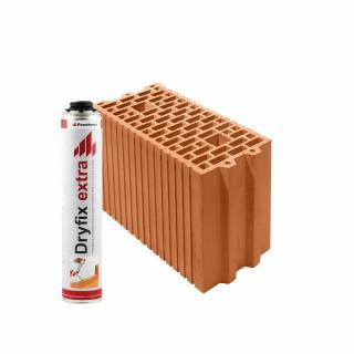 Wienerberger Porotherm 17,5 Profi brúsená tehla P12 Lepenie tehál: na lepiacu penu Dryfix (pena v cene)