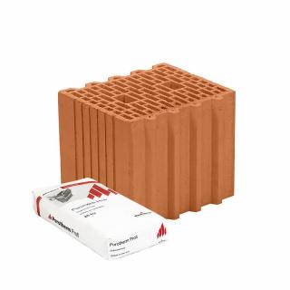Wienerberger Porotherm 30 Profi brúsená tehla P12 Lepenie tehál: na lepiacu maltu (malta v cene)