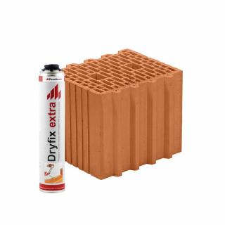 Wienerberger Porotherm 30 Profi brúsená tehla P12 Lepenie tehál: na lepiacu penu Dryfix (pena v cene)