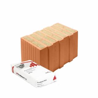 Wienerberger Porotherm 44 T Profi brúsená tehla s vatou Lepenie tehál: na lepiacu maltu (malta v cene)