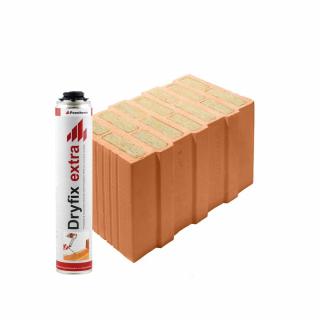 Wienerberger Porotherm 44 T Profi brúsená tehla s vatou Lepenie tehál: na lepiacu penu Dryfix (pena v cene)