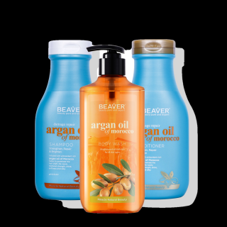 Beaver Professional Argan Oil &amp; Keratin produktový set