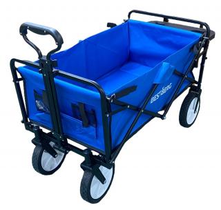 BestBerg BBBW-10BE skladací záhradný / plážový vozík / nosnosť 70 kg / modrý