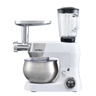 Multifunkčný kuchynský robot BestBerg BBR-1900P / 1900 W / 5 l / 12 rýchlostí / perleťová biela