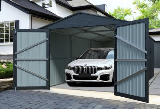 Plechová garáž BestBerg AG-18A / 18 m² / 602 x 300 x 232 cm / sivá