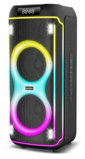 Prenosný party reproduktor BestBerg BBPS-1600 / Bluetooth / 1600 W / čierna