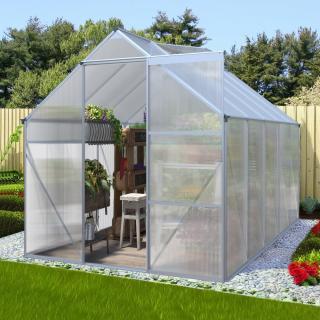 Skleník BestBerg SH-4 / 4,8 m² / 250 x 190 x 195 cm / strieborná