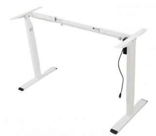 Výškovo nastaviteľná podnož stola BestBerg BBAT-FW / výška 85-130 cm / biela