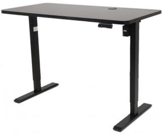 Výškovo nastaviteľný elektrický stôl BestBerg BBAT-14BB / rozmer 140x70 cm / výška 93,4-125,4 cm / čierny