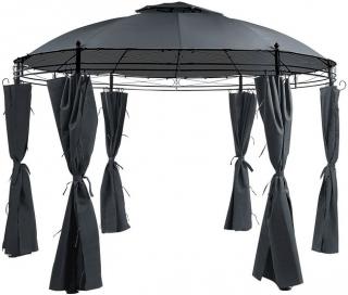 Záhradný altán s LED solárnym osvetlením BestBerg BBGG-20 / 350 x 274 cm / šedá