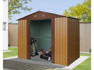 Záhradný domček BestBerg ZDB-4D / 4,1 m² / 236 x 174 x 206 cm / červené drevo / hnedá