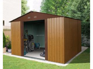 Záhradný domček BestBerg ZDB-7D / 7,2 m² / 301 x 238 x 214 cm / červené drevo / hnedá