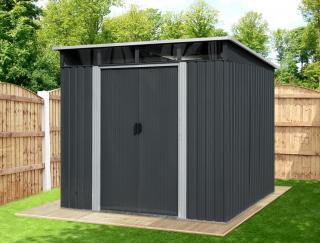 Záhradný domček BestBerg ZDSL-4A / 4,6 m² / 238 x 194 x 202 cm / šedá