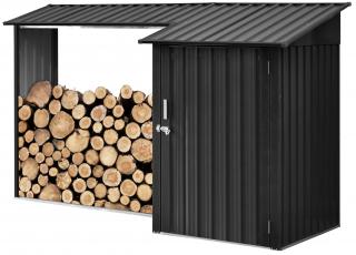 Záhradný drevník BestBerg DD-3A / 2,8 m² / 270 x 105 x 158 cm / šedá