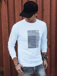 Biela mikina pre pánov BX5354 - 3XL