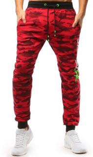 Červené pánske maskáčové jogger tepláky  UX3514 - XL