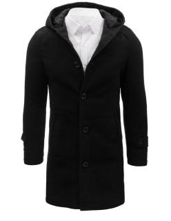 Čierny pánsky kabát s kapucňou (cx0367) "XL" - XL