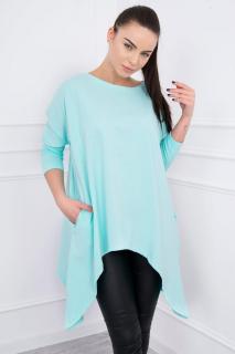 Dámska blúzka oversize 8875 - mätová - Uni