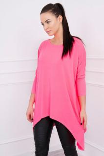 Dámska blúzka oversize 8875 - neónovo ružová - Uni