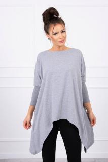 Dámska blúzka oversize 8875 - sivá - Uni
