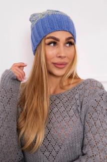Dámska čiapka s fleecom K213 - modro-zelená - Uni