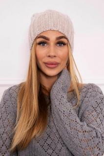 Dámska čiapka s fleecom K213 - svetlobéžová - Uni