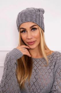 Dámska čiapka s fleecom K213 - svetlosivá - Uni